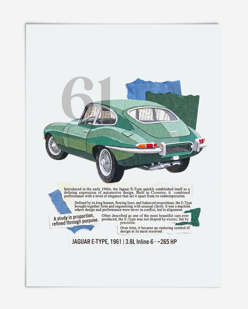 1961 Jaguar E-Type Collage