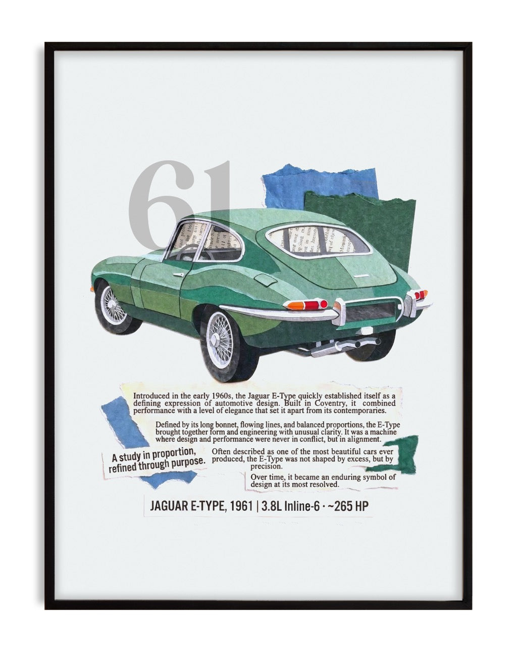 1961 Jaguar E-Type Collage