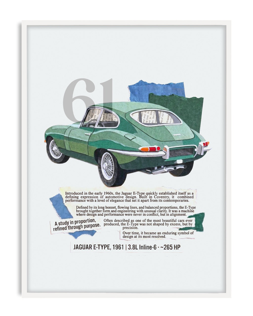 1961 Jaguar E-Type Collage