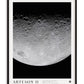 Black-framed Artemis II art print featuring a detailed cratered lunar surface against black space.