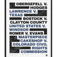 Black-framed LGBTQ rights art print listing six landmark cases, including Obergefell, Lawrence, Bostock, Windsor, Romer, and Masterpiece Cakeshop.