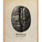 Oak-framed Panama Boquete art print featuring a black coffee bean with map outlines.