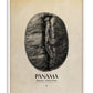 White-framed Panama Boquete art print featuring a black coffee bean with map outlines.