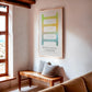 Framed Polyvagal ladder diagram showing nervous system states, designed for therapists and mental health spaces