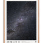 Oak-framed Artemis II Starstruck art print featuring a dense star field and the cloudy band of the Milky Way.