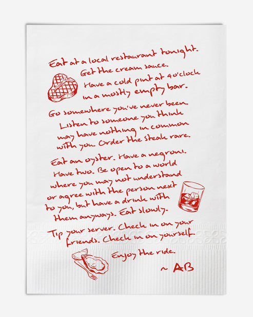 Enjoy The Ride Print - Anthony Bourdain Quote