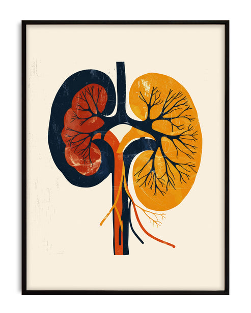 Modern illustration of human lungs in an abstract style, perfect for doctors, therapists, or wellness-focused spaces