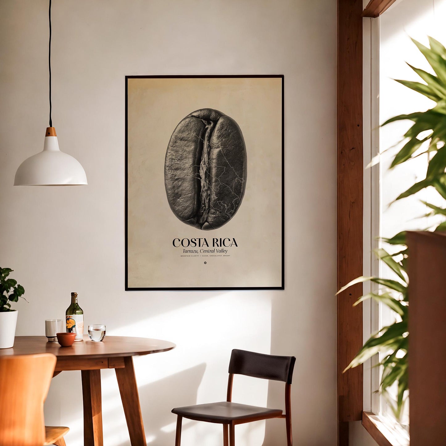 Costa Rica Coffee Origins Print | Café Wall Art, Coffee Poster, Kitchen Decoration, Cafe-themed, Espresso Bar & Barista Decor