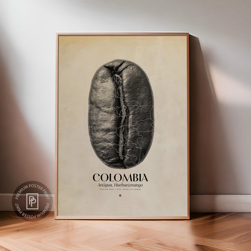 Colombian Coffee Origins Print | Café Wall Art, Coffee Poster, Kitchen Decoration, Cafe-themed, Espresso Bar & Barista Decor
