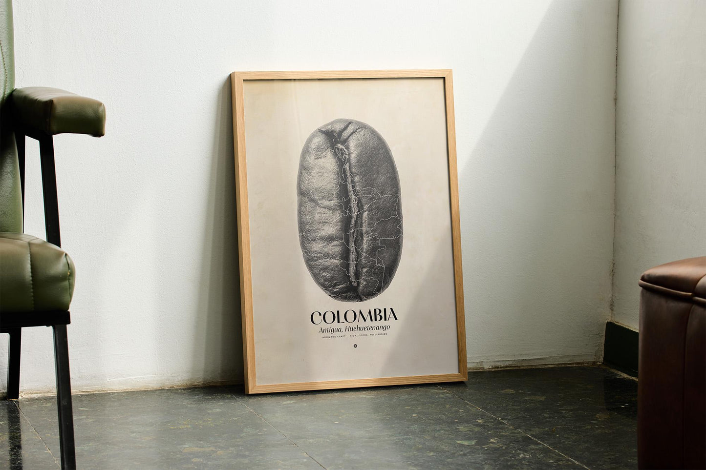 Colombian Coffee Origins Print | Café Wall Art, Coffee Poster, Kitchen Decoration, Cafe-themed, Espresso Bar & Barista Decor