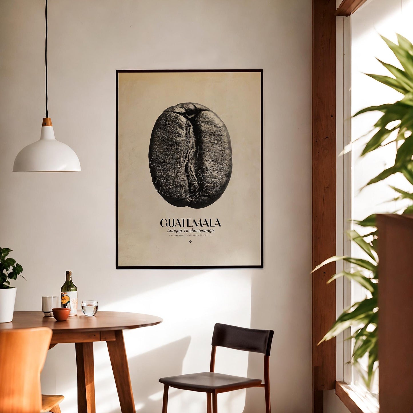 Guatemala Coffee Origins Print | Café Wall Art, Coffee Poster, Kitchen Decoration, Cafe-themed, Espresso Bar & Barista Decor