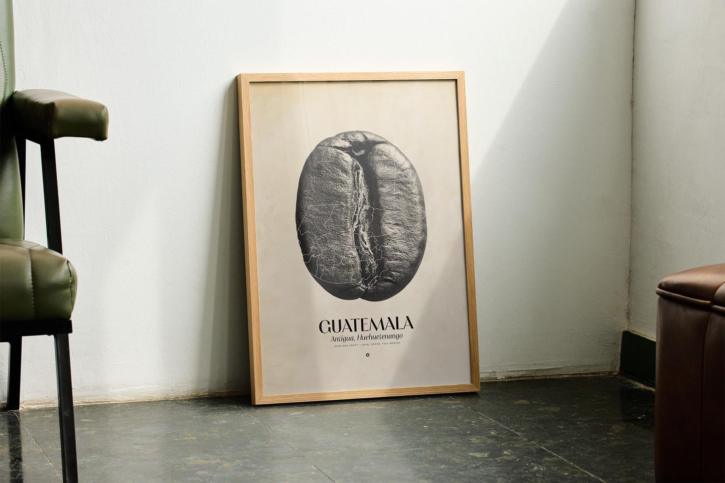 Guatemala Coffee Origins Print | Café Wall Art, Coffee Poster, Kitchen Decoration, Cafe-themed, Espresso Bar & Barista Decor