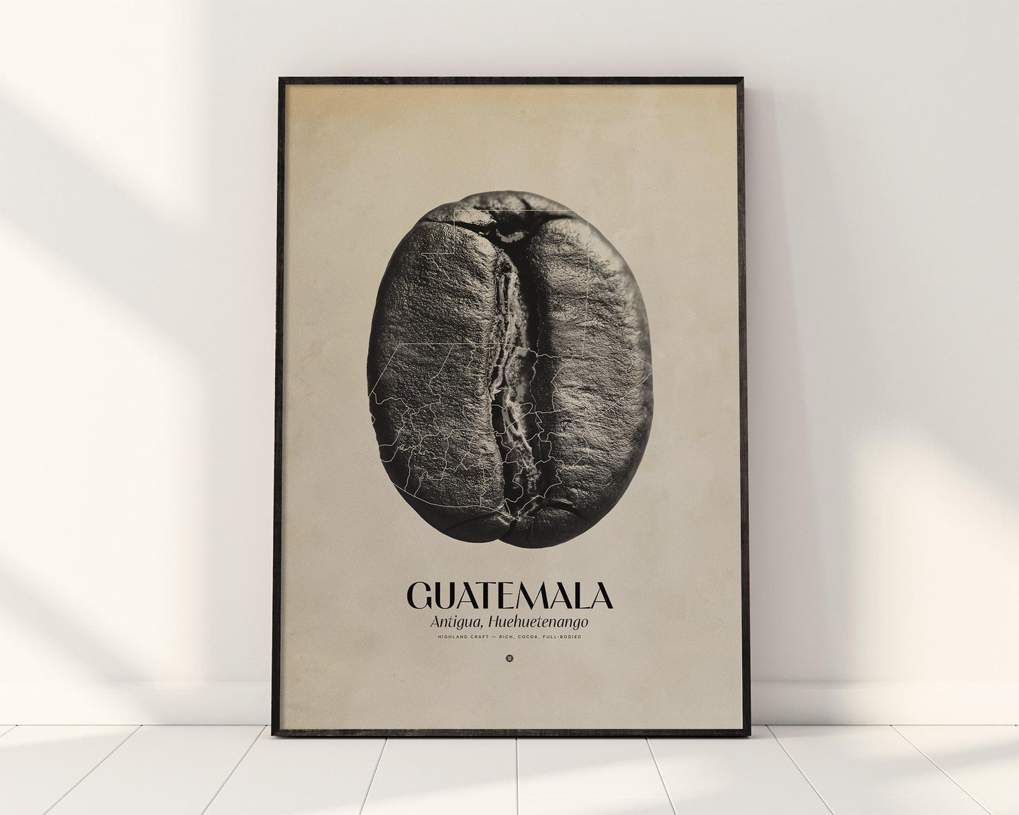 Guatemala Coffee Origins Print | Café Wall Art, Coffee Poster, Kitchen Decoration, Cafe-themed, Espresso Bar & Barista Decor