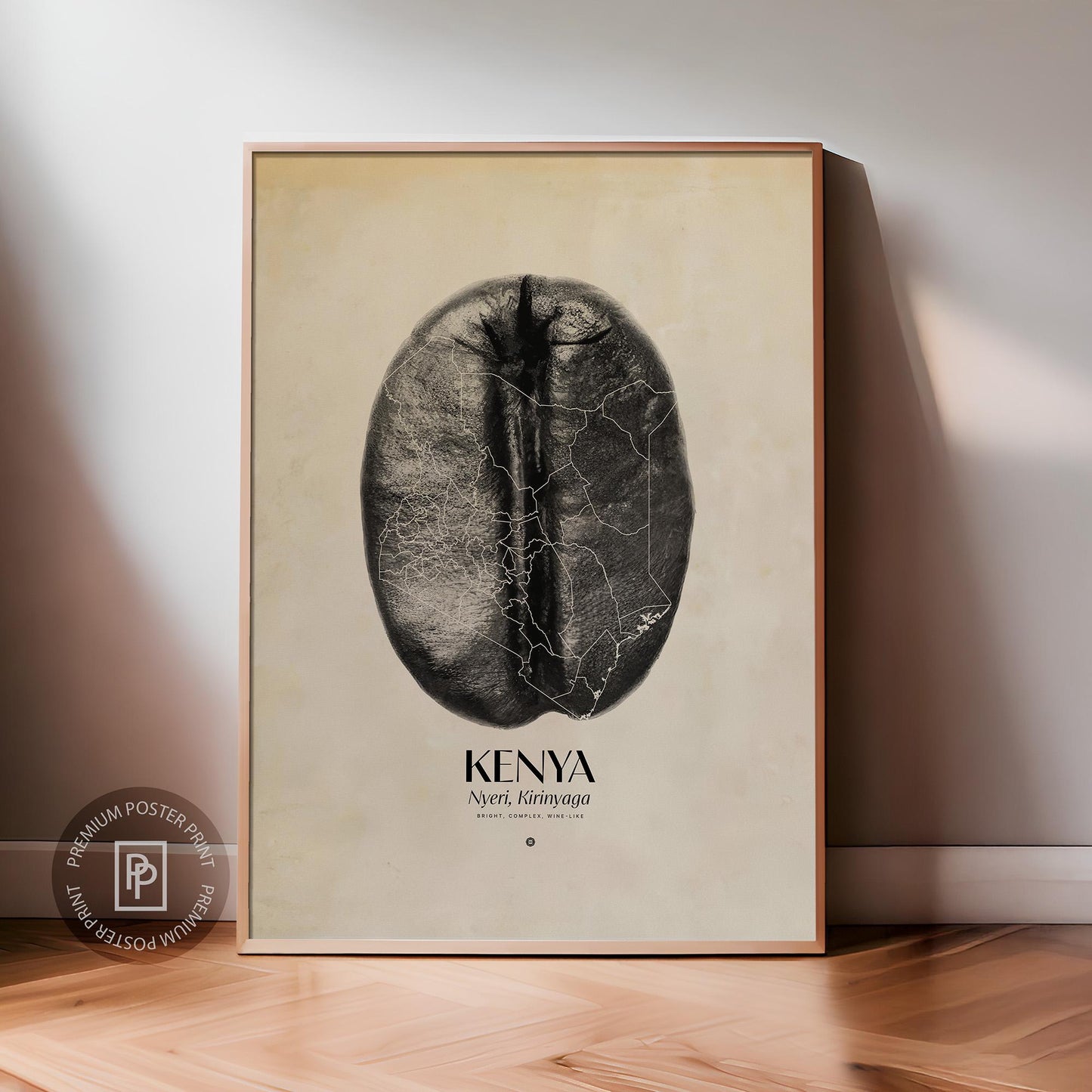 Kenya Coffee Origins Print | Café Wall Art, Coffee Poster, Kitchen Decoration, Cafe-themed, Espresso Bar & Barista Decor