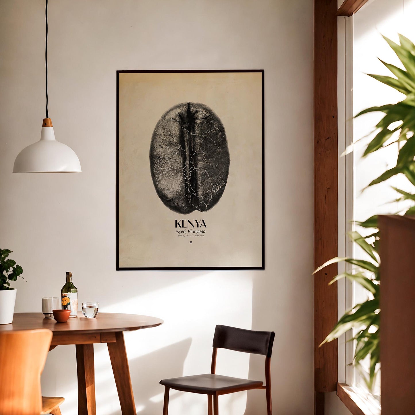 Kenya Coffee Origins Print | Café Wall Art, Coffee Poster, Kitchen Decoration, Cafe-themed, Espresso Bar & Barista Decor