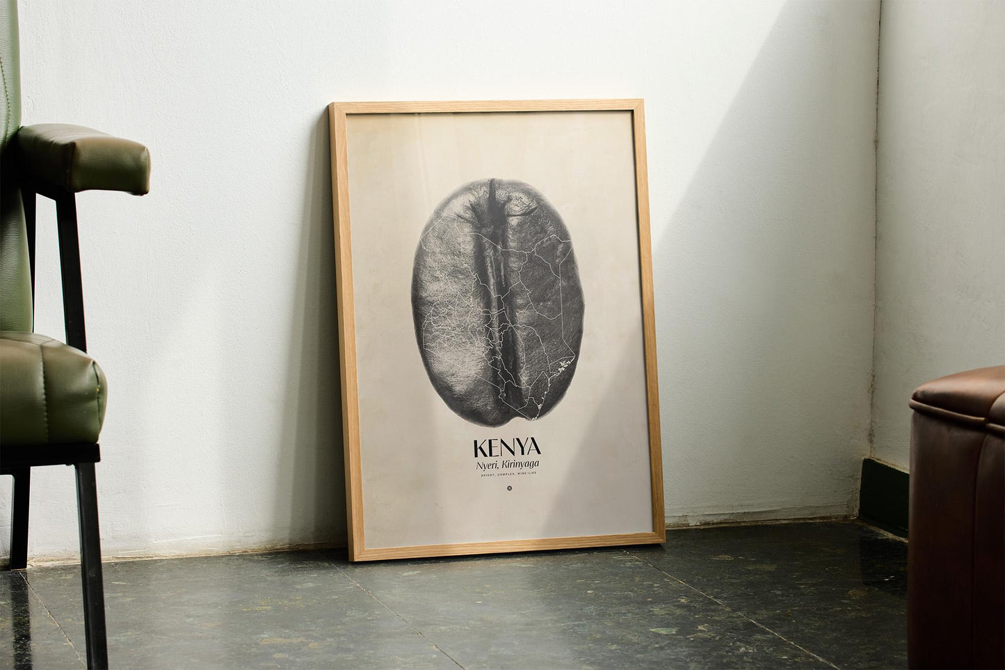 Kenya Coffee Origins Print | Café Wall Art, Coffee Poster, Kitchen Decoration, Cafe-themed, Espresso Bar & Barista Decor