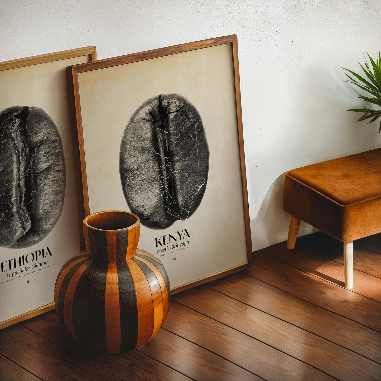 Kenya Coffee Origins Print | Café Wall Art, Coffee Poster, Kitchen Decoration, Cafe-themed, Espresso Bar & Barista Decor