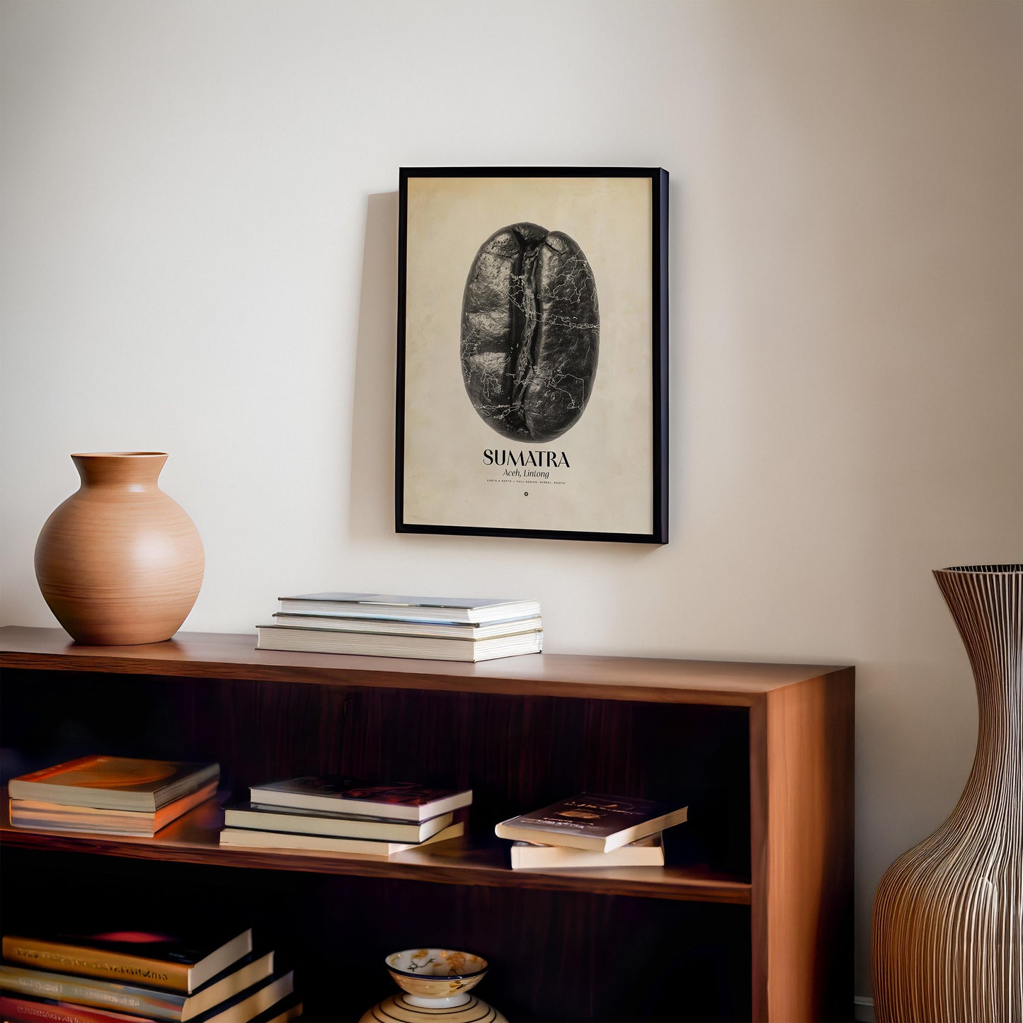 Sumatra Coffee Origins Print | Café Wall Art, Coffee Poster, Kitchen Decoration, Cafe-themed, Espresso Bar & Barista Decor