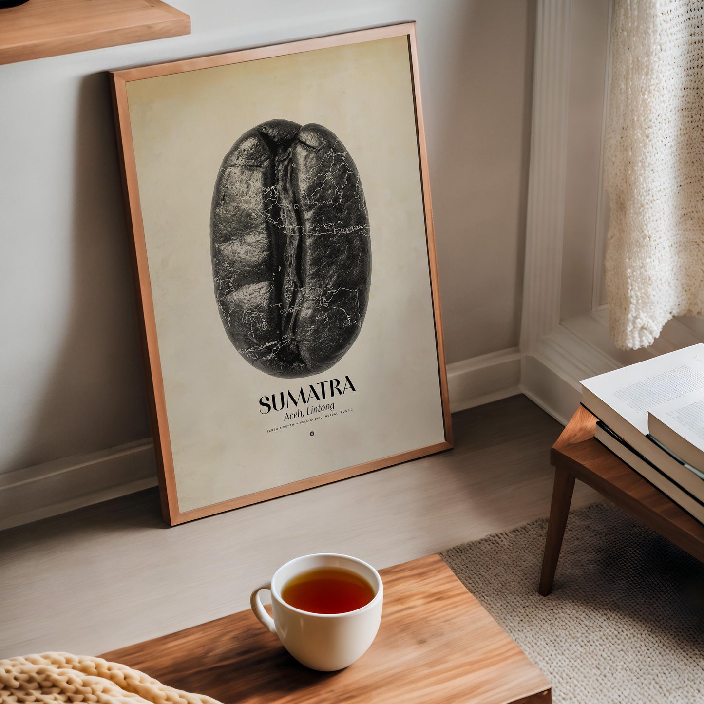 Sumatra Coffee Origins Print | Café Wall Art, Coffee Poster, Kitchen Decoration, Cafe-themed, Espresso Bar & Barista Decor