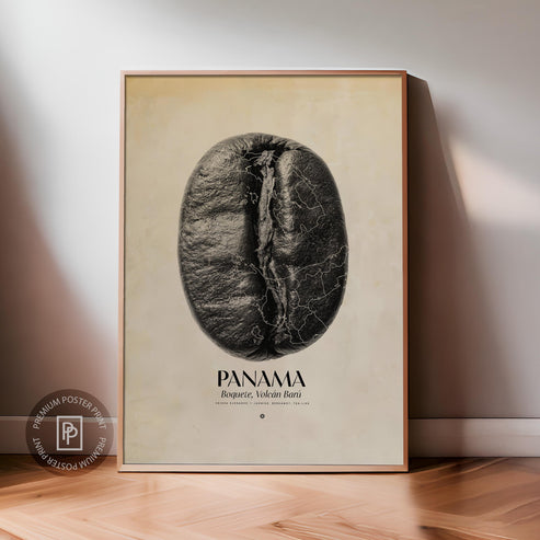 Panama Coffee Origins Print | Café Wall Art, Coffee Poster, Kitchen Decoration, Cafe-themed, Espresso Bar & Barista Decor