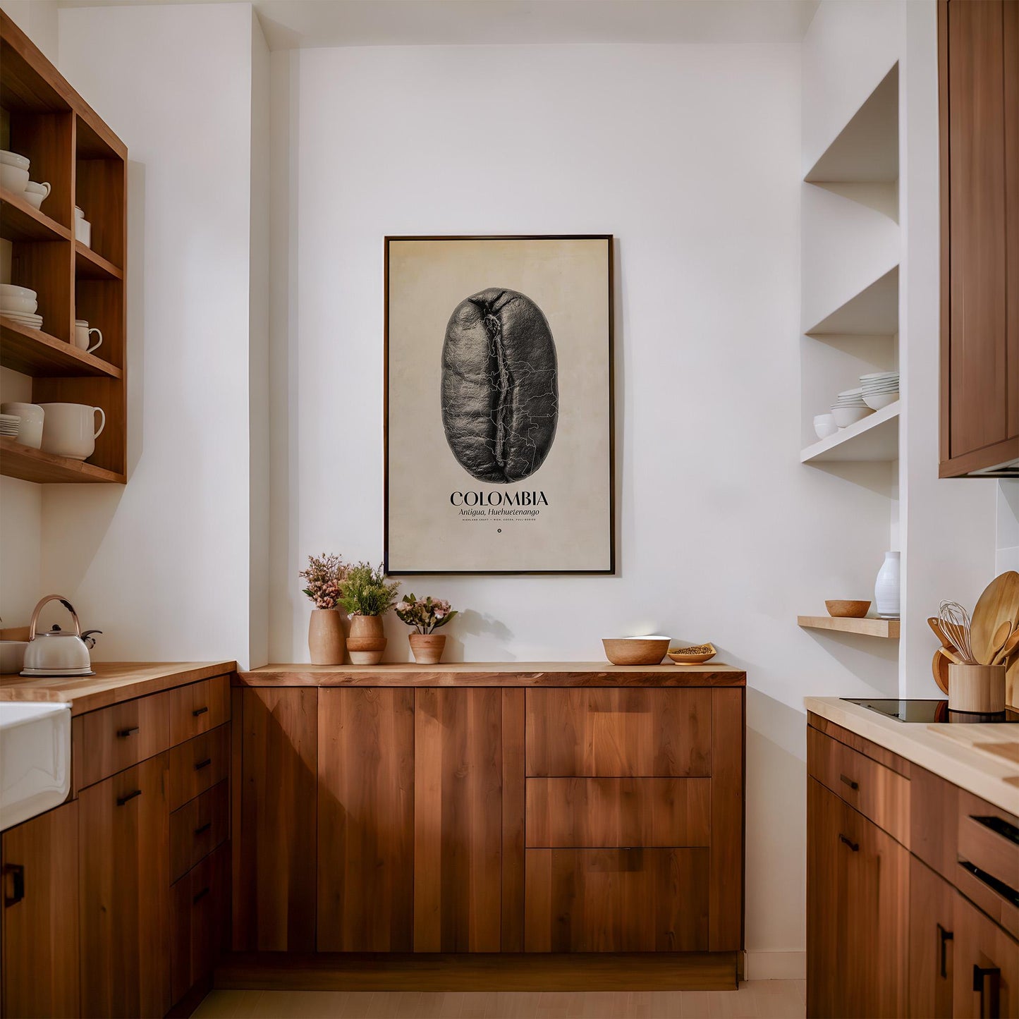 Colombian Coffee Origins Print | Café Wall Art, Coffee Poster, Kitchen Decoration, Cafe-themed, Espresso Bar & Barista Decor
