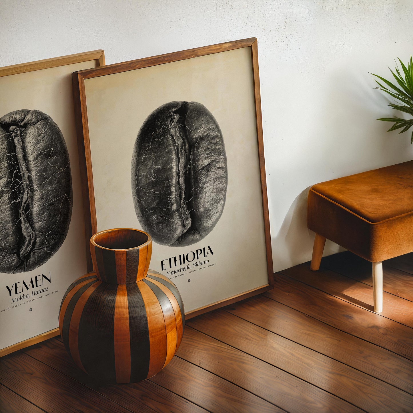 Ethiopia Coffee Origins Print | Café Wall Art, Coffee Poster, Kitchen Decoration, Cafe-themed, Espresso Bar & Barista Decor