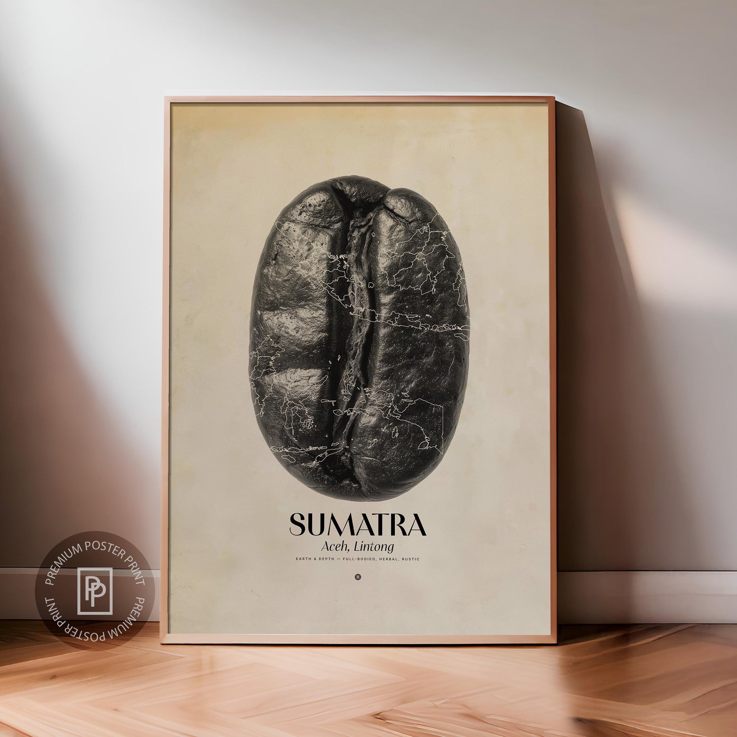 Sumatra Coffee Origins Print | Café Wall Art, Coffee Poster, Kitchen Decoration, Cafe-themed, Espresso Bar & Barista Decor