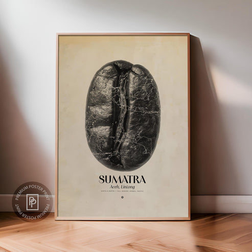 Sumatra Coffee Origins Print | Café Wall Art, Coffee Poster, Kitchen Decoration, Cafe-themed, Espresso Bar & Barista Decor