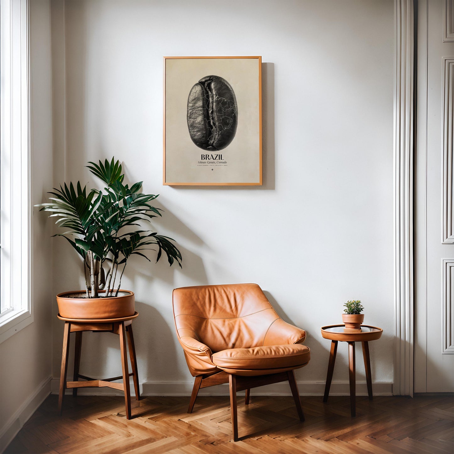 Brazil Coffee Origins Print | Café Wall Art, Coffee Poster, Kitchen Decoration, Cafe-themed, Espresso Bar & Barista Decor
