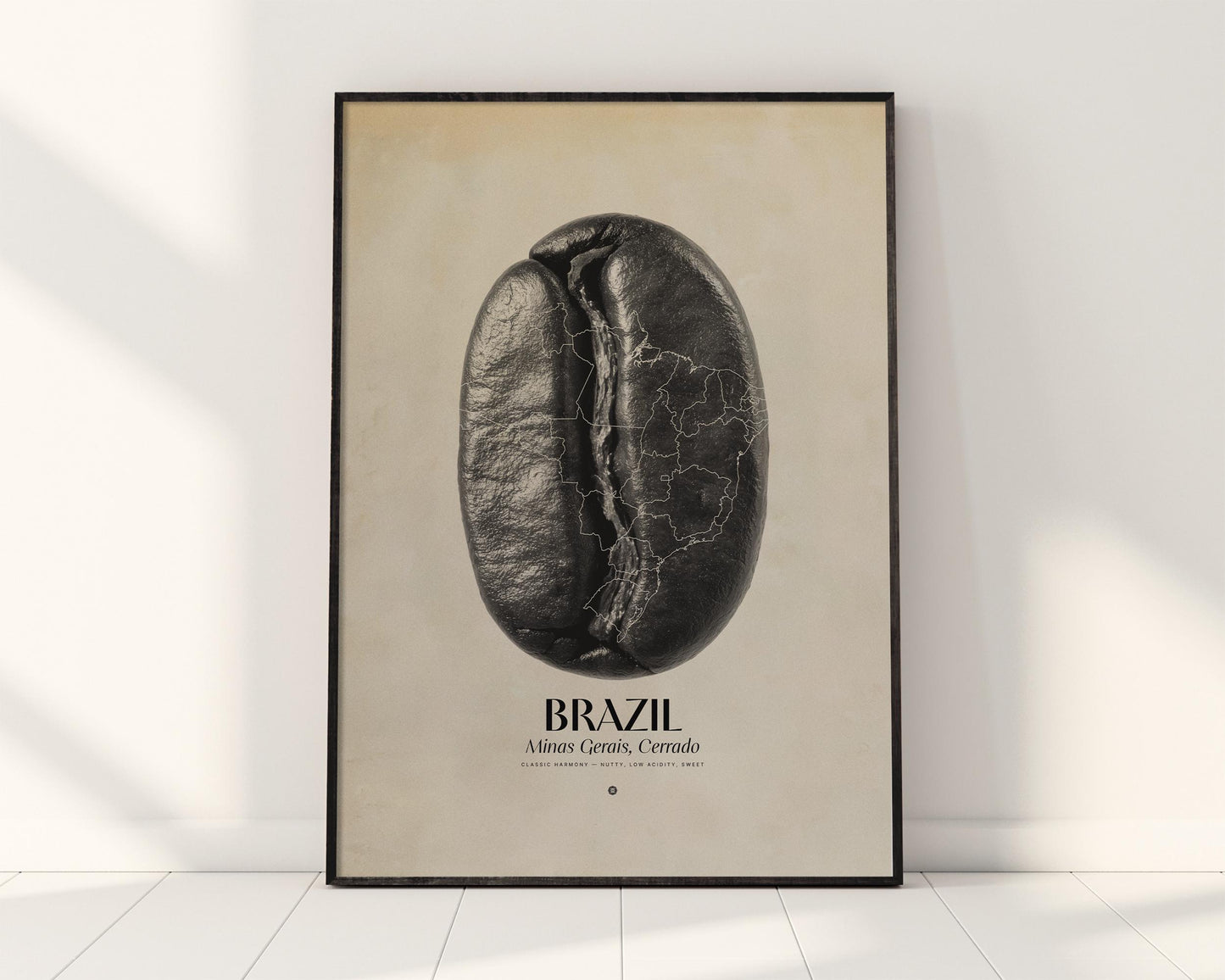 Brazil Coffee Origins Print | Café Wall Art, Coffee Poster, Kitchen Decoration, Cafe-themed, Espresso Bar & Barista Decor
