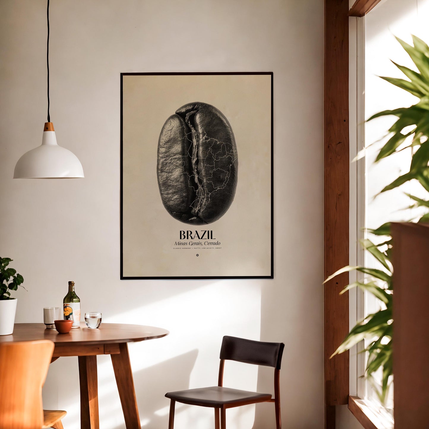 Brazil Coffee Origins Print | Café Wall Art, Coffee Poster, Kitchen Decoration, Cafe-themed, Espresso Bar & Barista Decor