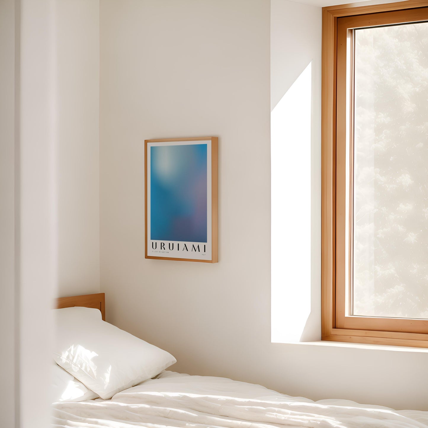 Silent Reflection No.1 | Minimalist Blue Gradient Art Print, Modern Abstract Wall Art, Meditation Room Decor, Yoga Studio Decor