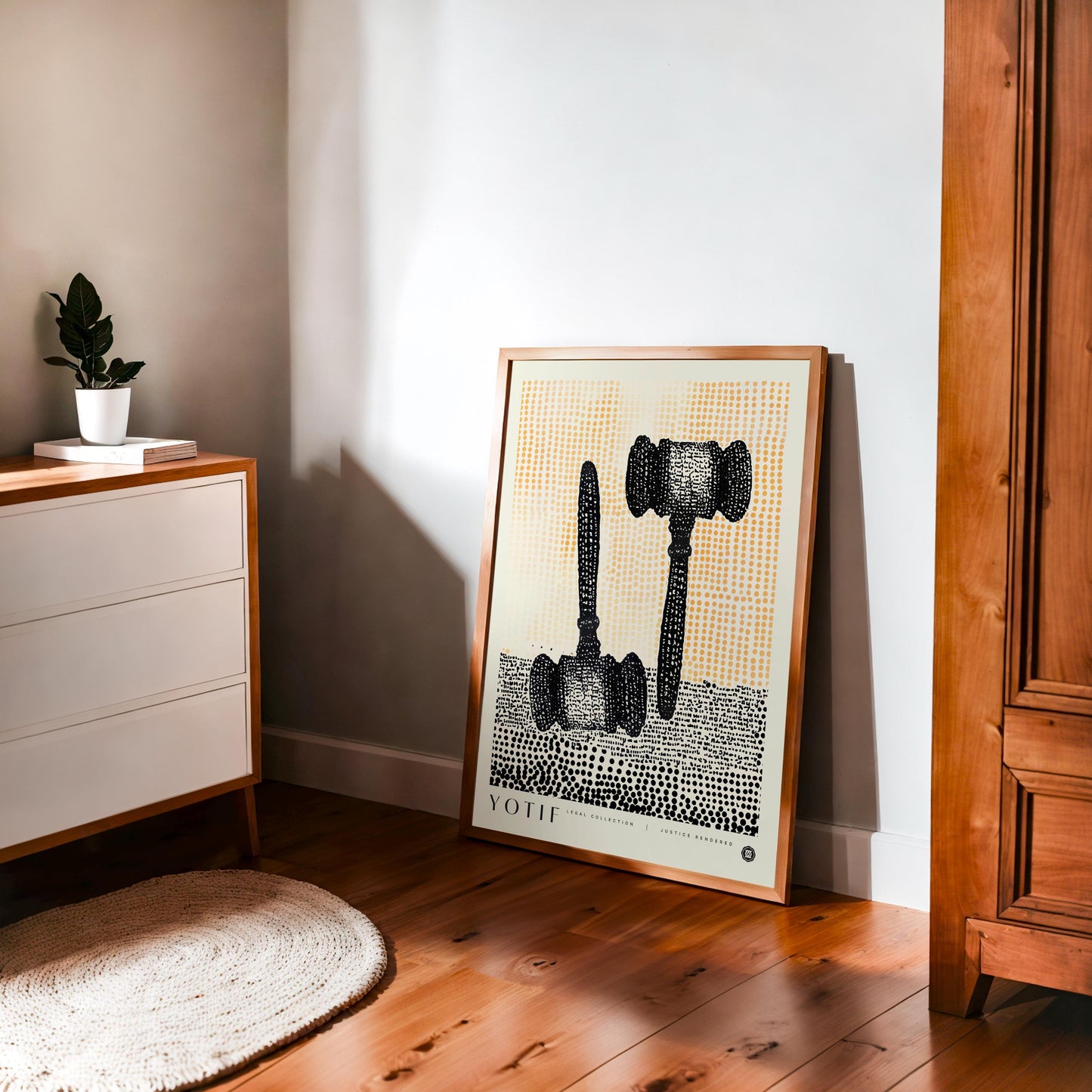 Justice Rendered, Law Poster, Judge Gavel Print, Lawyer Office Decor, Justice Wall Art, Law Student Gift, Lawyer Gift, Attorney Office Decor