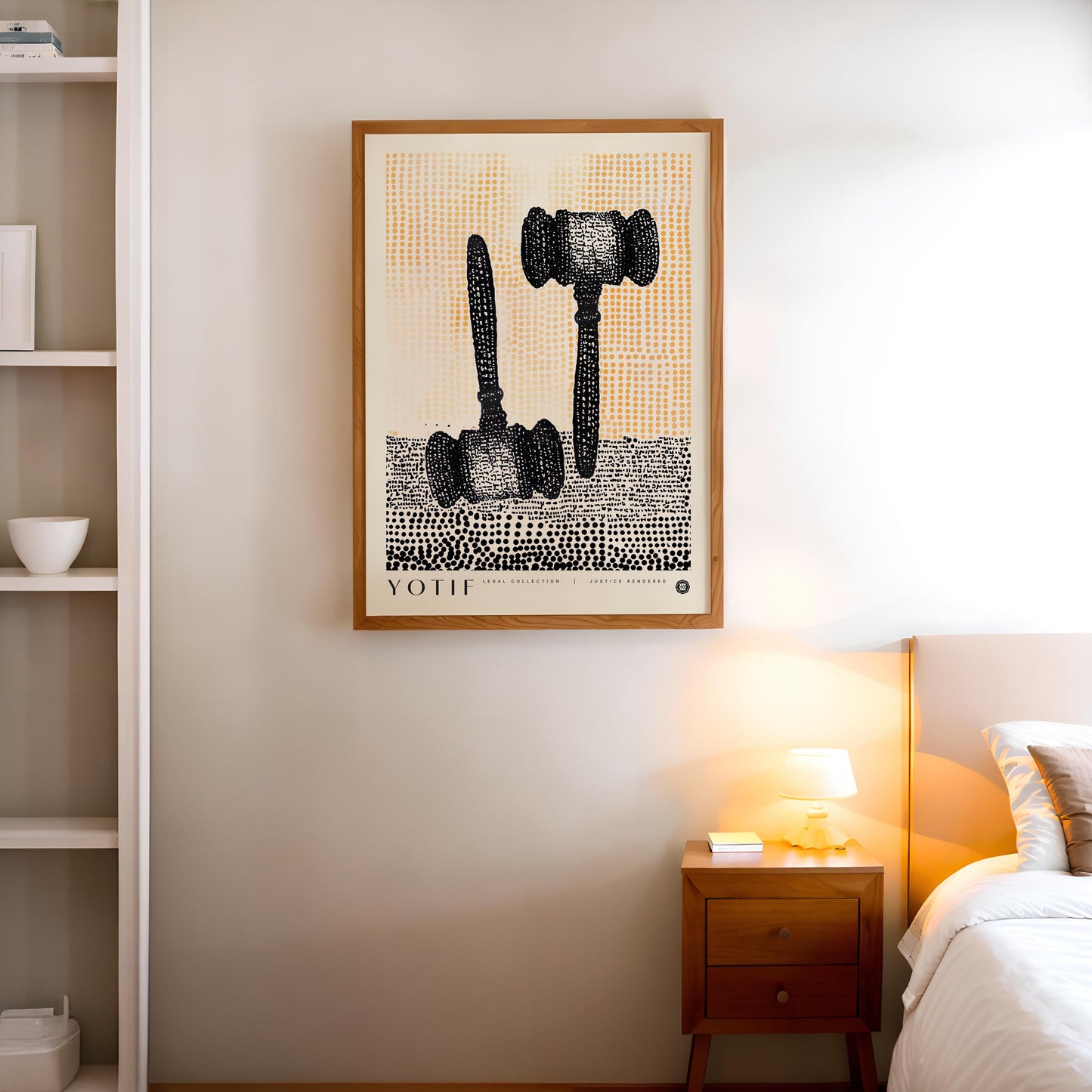 Justice Rendered, Law Poster, Judge Gavel Print, Lawyer Office Decor, Justice Wall Art, Law Student Gift, Lawyer Gift, Attorney Office Decor