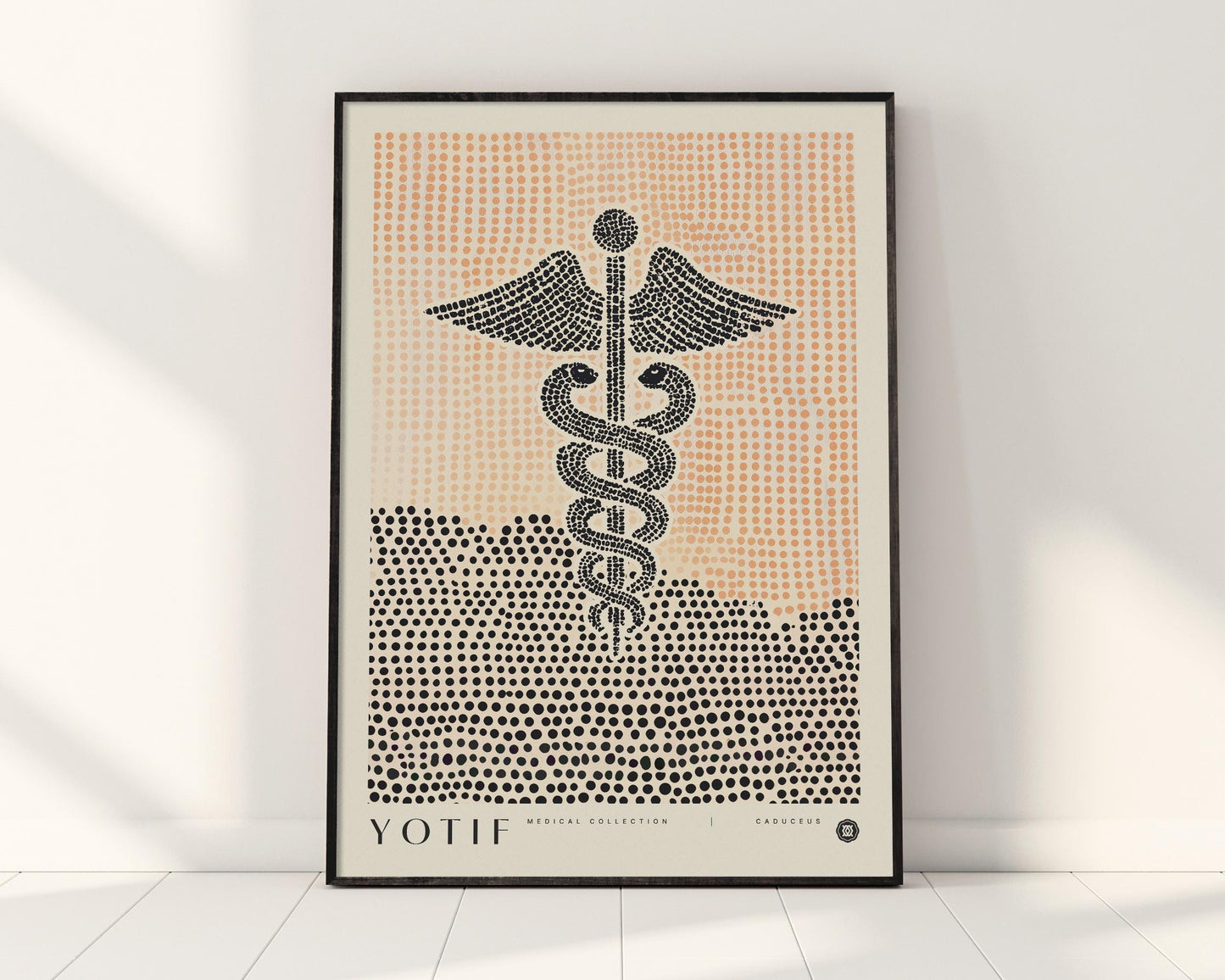 Caduceus Print, Abstract Medical Wall Art, Unique Doctor Poster, Med School Grad Present, Nurse Gift, Physician Office Decor