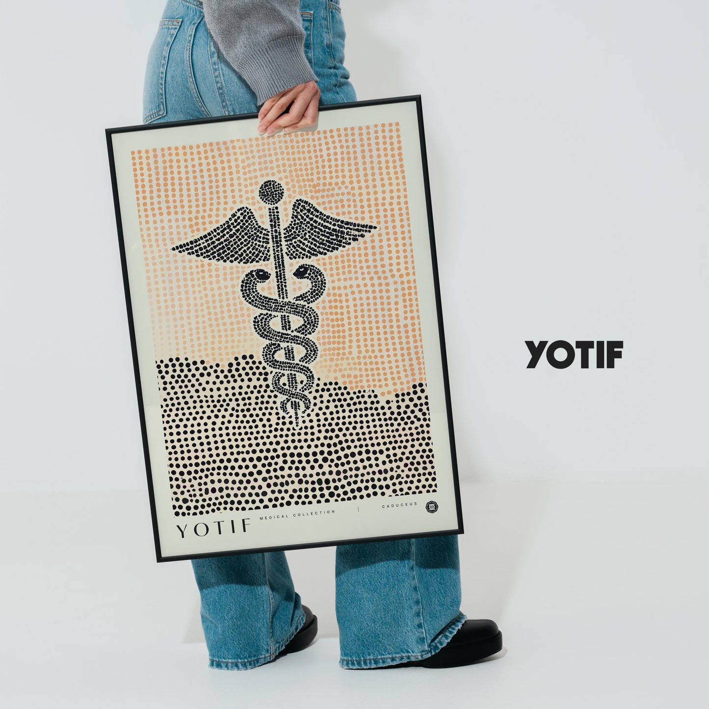 Caduceus Print, Abstract Medical Wall Art, Unique Doctor Poster, Med School Grad Present, Nurse Gift, Physician Office Decor