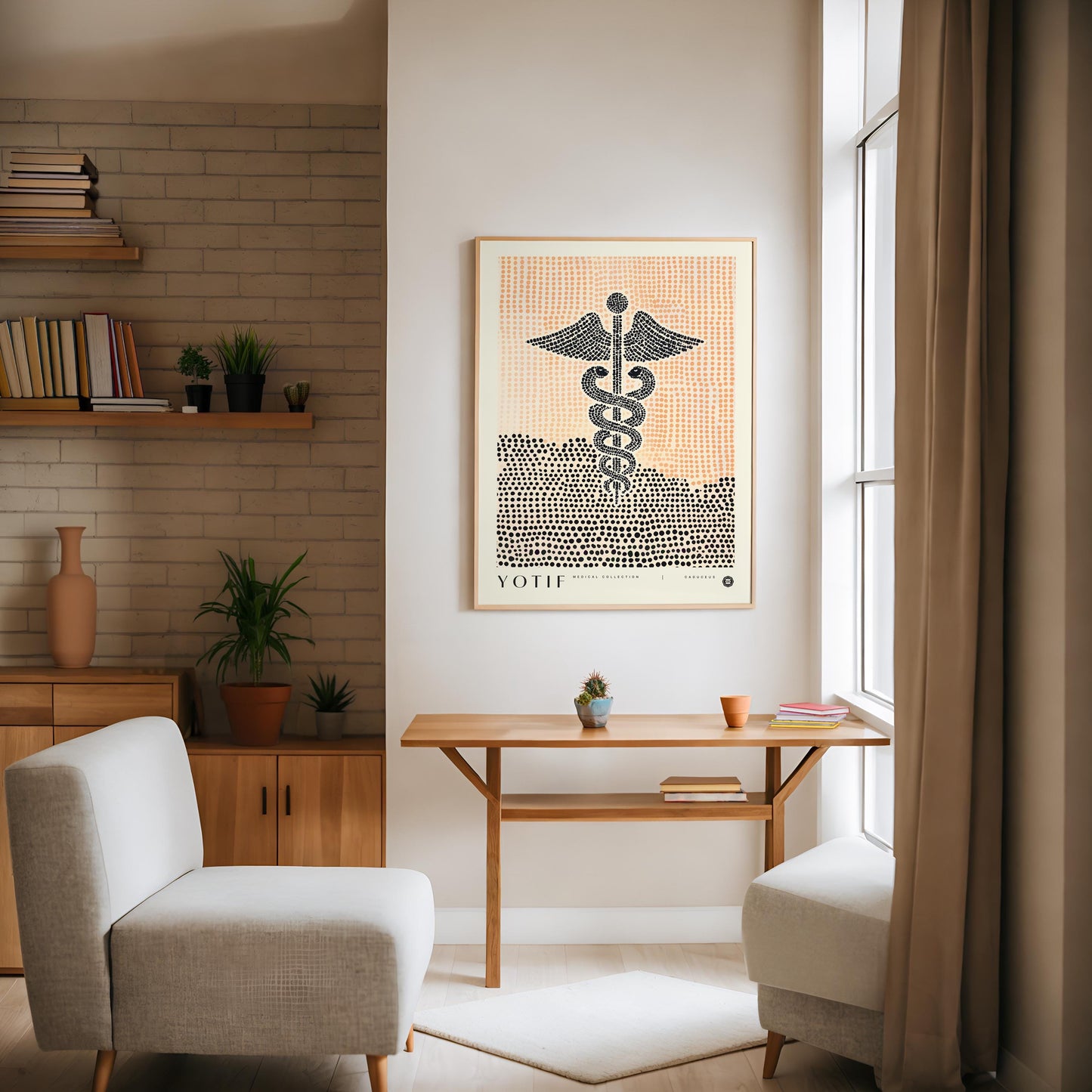 Caduceus Print, Abstract Medical Wall Art, Unique Doctor Poster, Med School Grad Present, Nurse Gift, Physician Office Decor