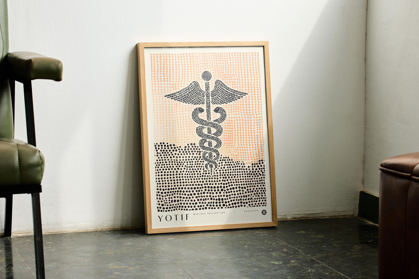 Caduceus Print, Abstract Medical Wall Art, Unique Doctor Poster, Med School Grad Present, Nurse Gift, Physician Office Decor
