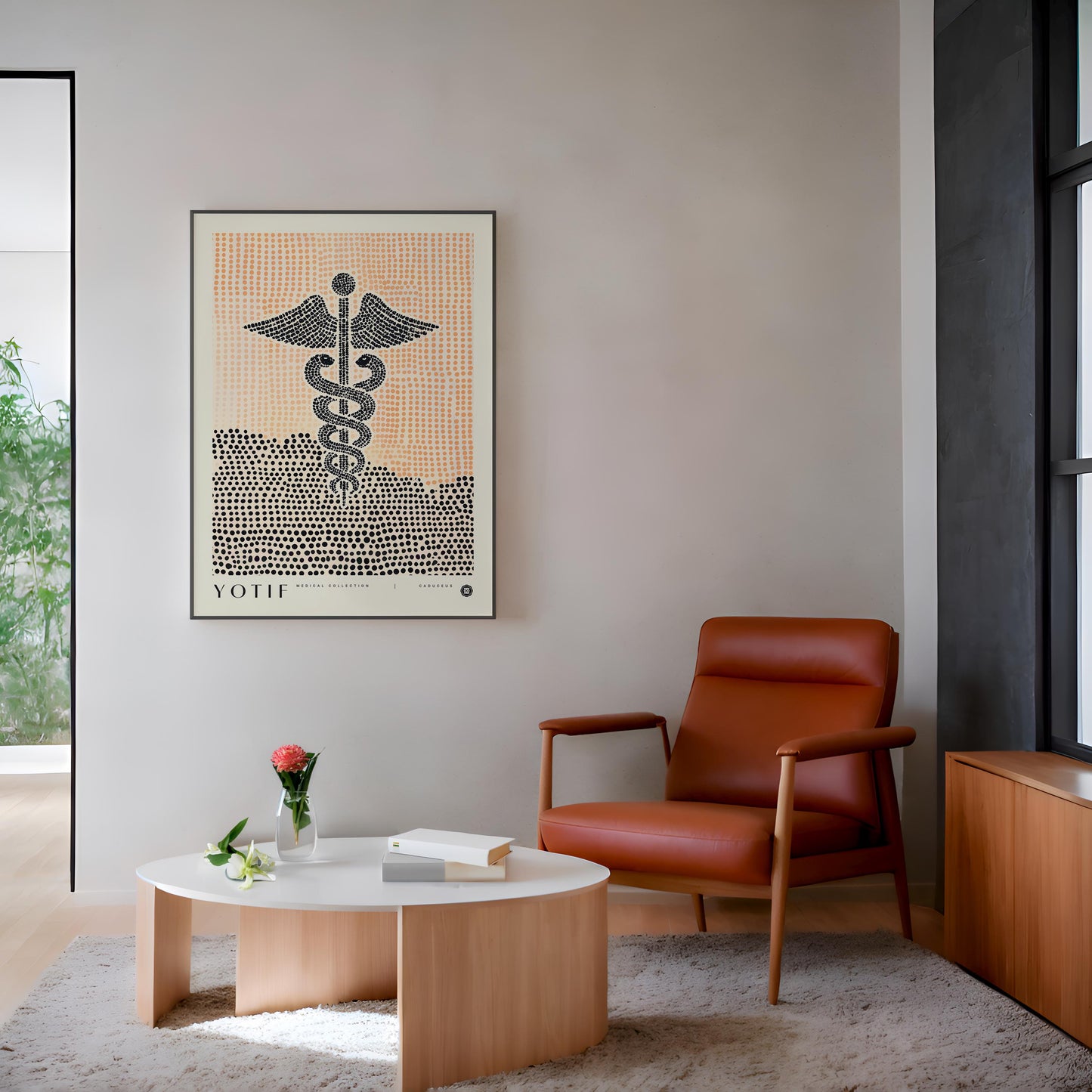 Caduceus Print, Abstract Medical Wall Art, Unique Doctor Poster, Med School Grad Present, Nurse Gift, Physician Office Decor