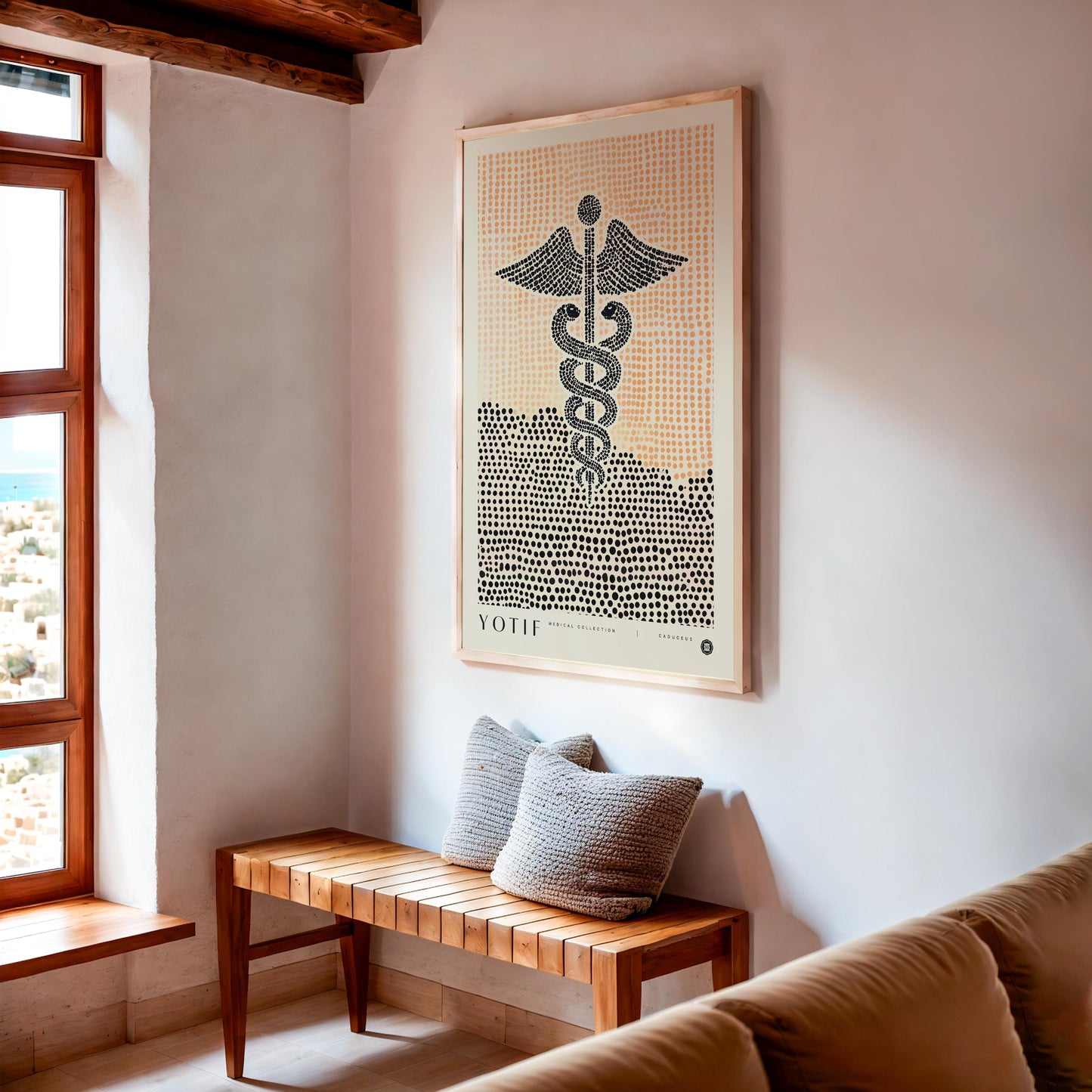 Caduceus Print, Abstract Medical Wall Art, Unique Doctor Poster, Med School Grad Present, Nurse Gift, Physician Office Decor