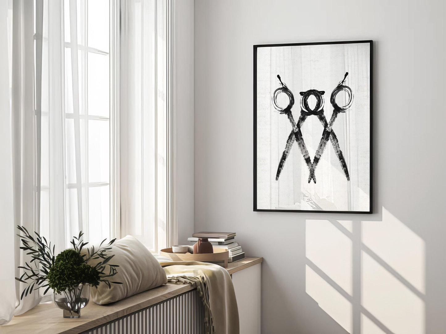 Scissors Print - Light Edition | Hair Salon Decor, Hair Stylist Wall Art, Barber Gift, Cosmetology Art, Salon Poster, Hairdresser Gift
