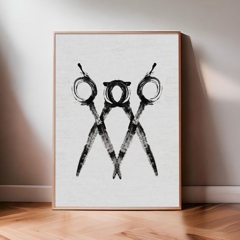 Scissors Print - Light Edition | Hair Salon Decor, Hair Stylist Wall Art, Barber Gift, Cosmetology Art, Salon Poster, Hairdresser Gift