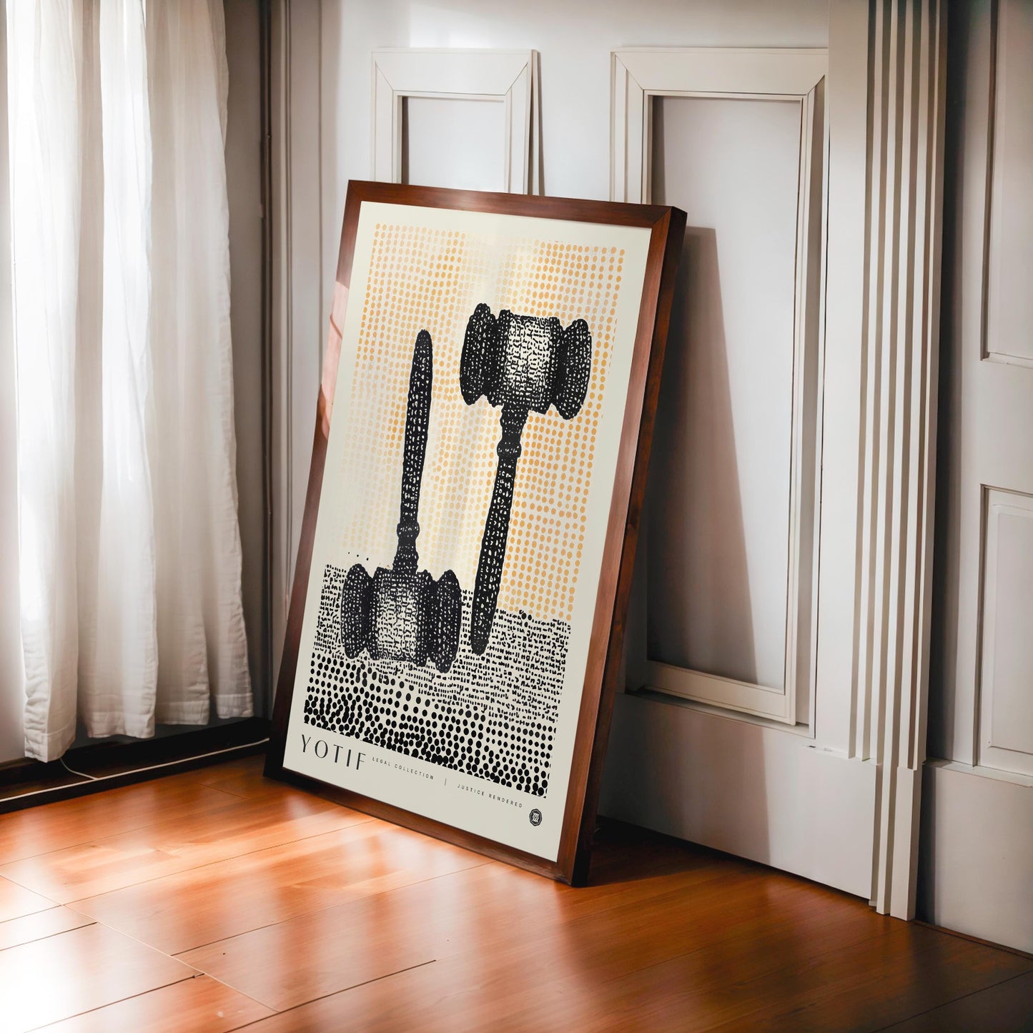 Justice Rendered, Law Poster, Judge Gavel Print, Lawyer Office Decor, Justice Wall Art, Law Student Gift, Lawyer Gift, Attorney Office Decor