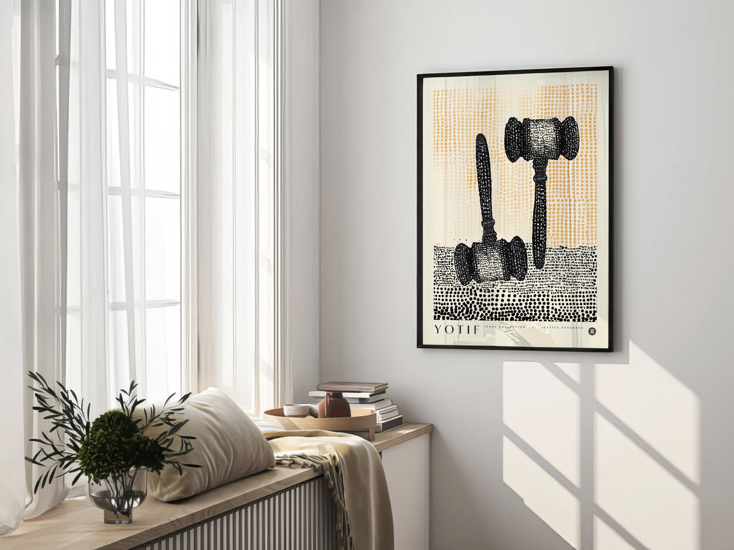 Justice Rendered, Law Poster, Judge Gavel Print, Lawyer Office Decor, Justice Wall Art, Law Student Gift, Lawyer Gift, Attorney Office Decor