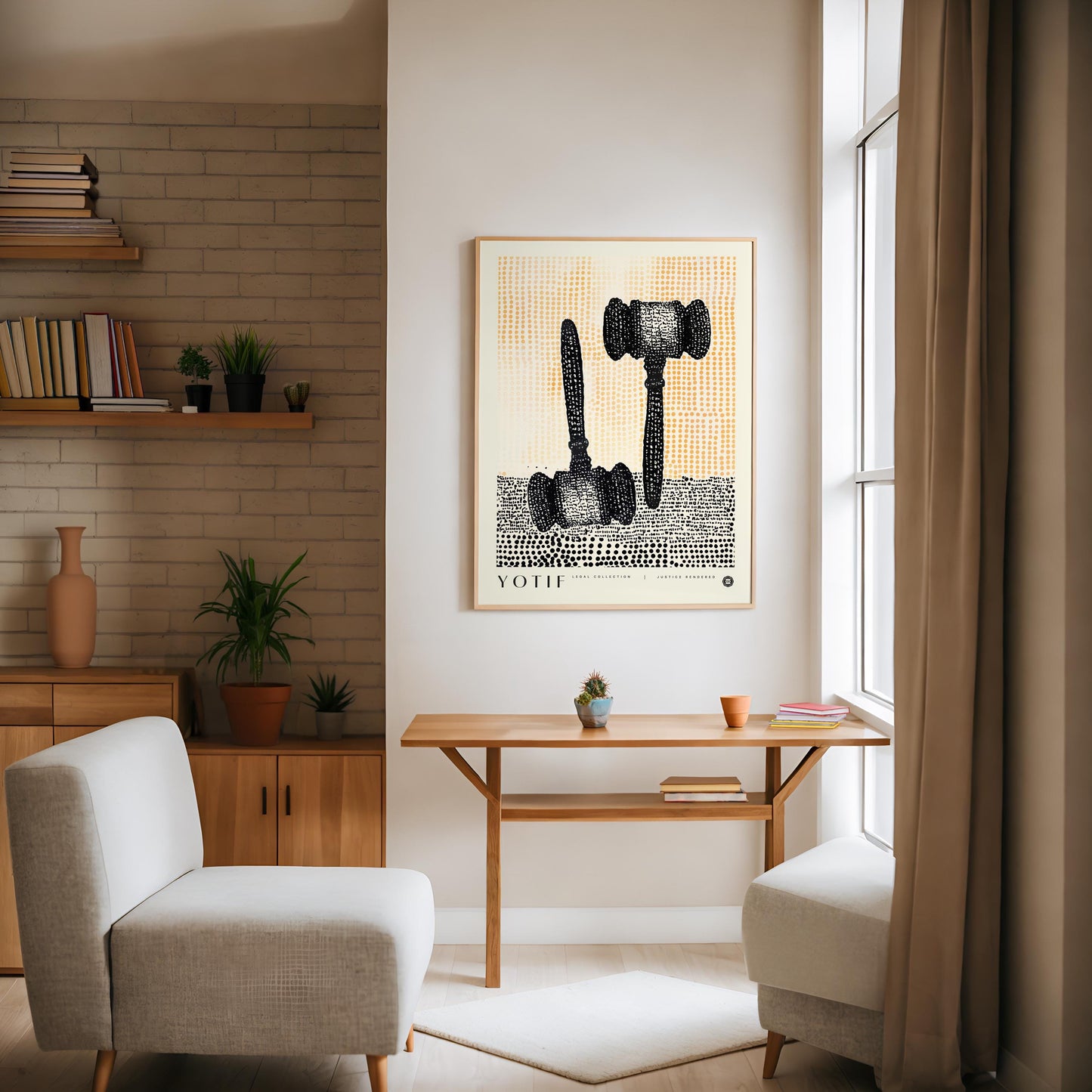 Justice Rendered, Law Poster, Judge Gavel Print, Lawyer Office Decor, Justice Wall Art, Law Student Gift, Lawyer Gift, Attorney Office Decor
