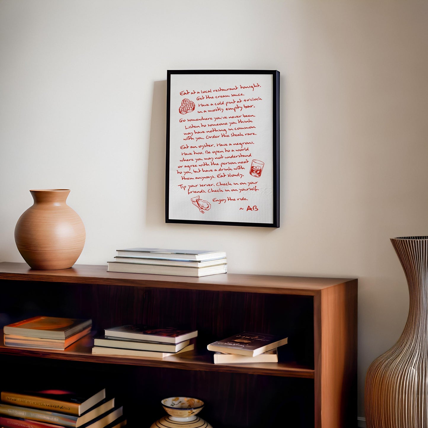 Enjoy The Ride Print - Anthony Bourdain Quote