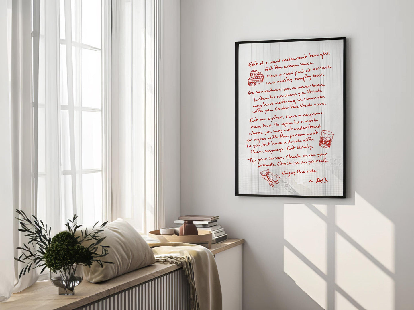 Enjoy The Ride Print - Anthony Bourdain Quote