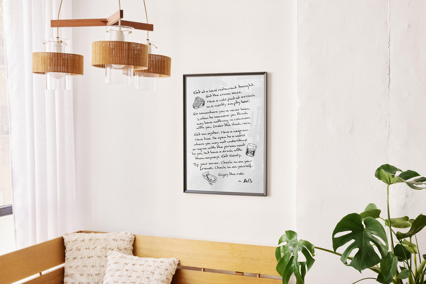 Enjoy The Ride Print - Anthony Bourdain Quote (Black)