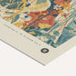 Close-up of the floral anatomy art print showing flowers, skeletal details, and the text Corporis in Bloom No. 2.