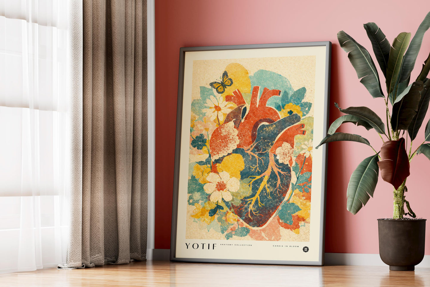 Cardia in Bloom | Anatomy Wall Art, Medical Print, Heart Anatomy, Doctor Poster, Med School Grad Gift, Nurse Gift, Medicine Decor